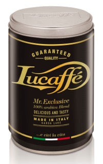Lucaffe MR. EXCLUSIVE 100% Aarabica Kaffee gemahlen 250g Dose Lucaffe MR. EXCLUSIVE 100% Aarabica Kaffee gemahlen 250g Dose